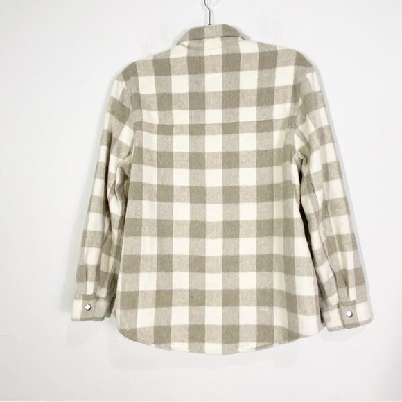 RAILS Tripp Shirt Jacket Ivory Rain Checkered Fleece Flannel - Picture 6 of 12